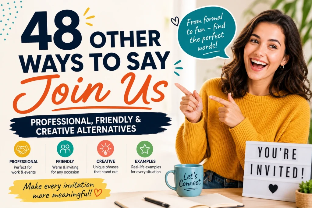 Other Ways to Say Join Us