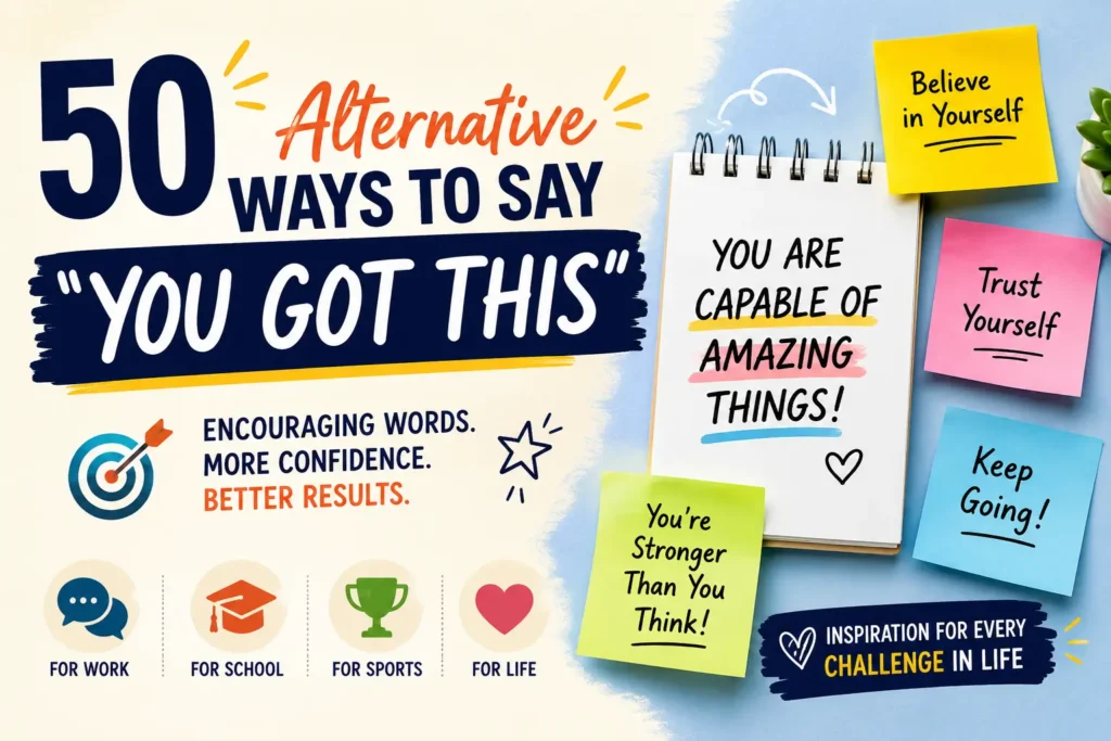 alternative ways to say you got this