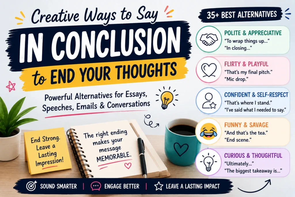 creative ways to say in conclusion to end your thoughts