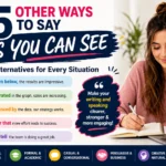 other ways to say as you can see