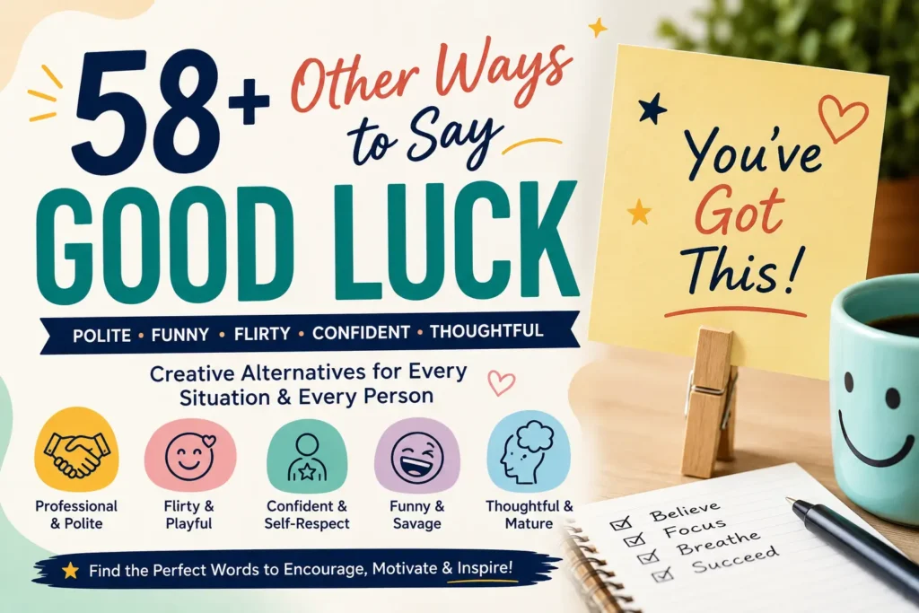 other ways to say good luck