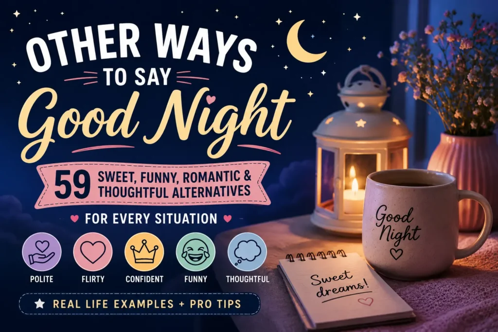 other ways to say good night