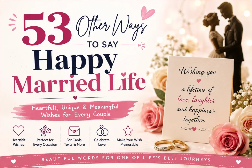other ways to say happy married life