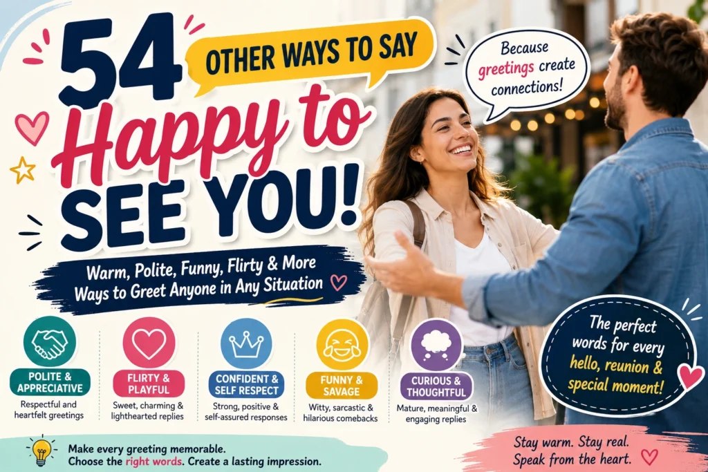 other ways to say happy to see you
