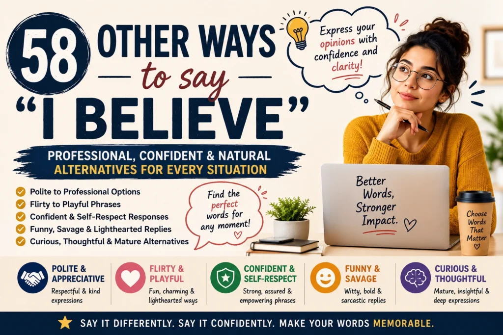 other ways to say i believe