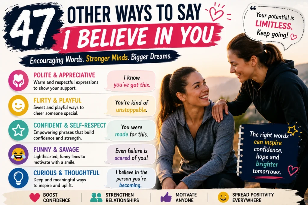 other ways to say i believe in you