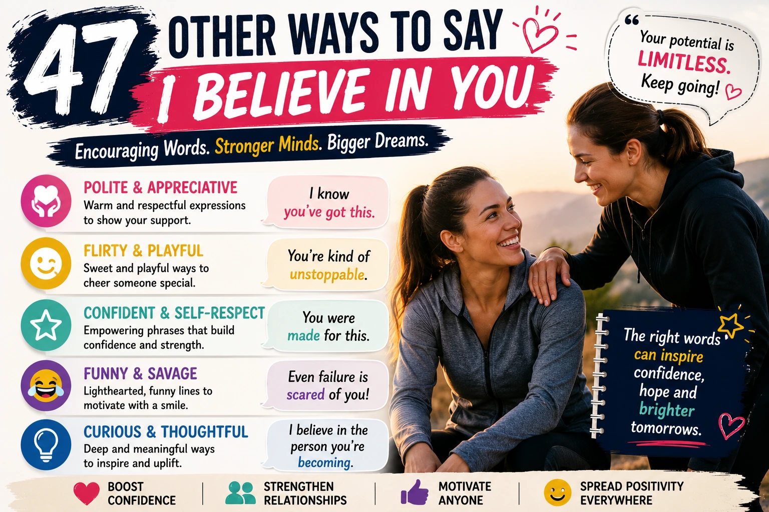 other ways to say i believe in you