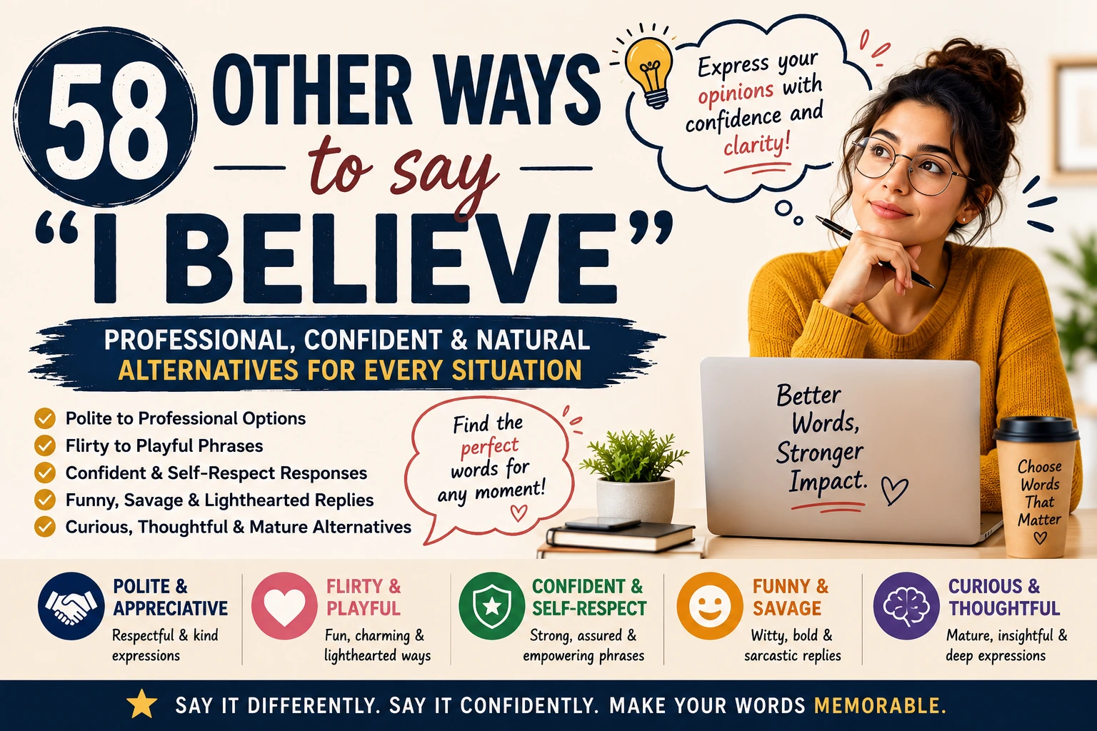 other ways to say i believe