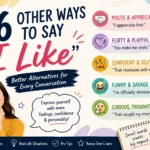 other ways to say i like