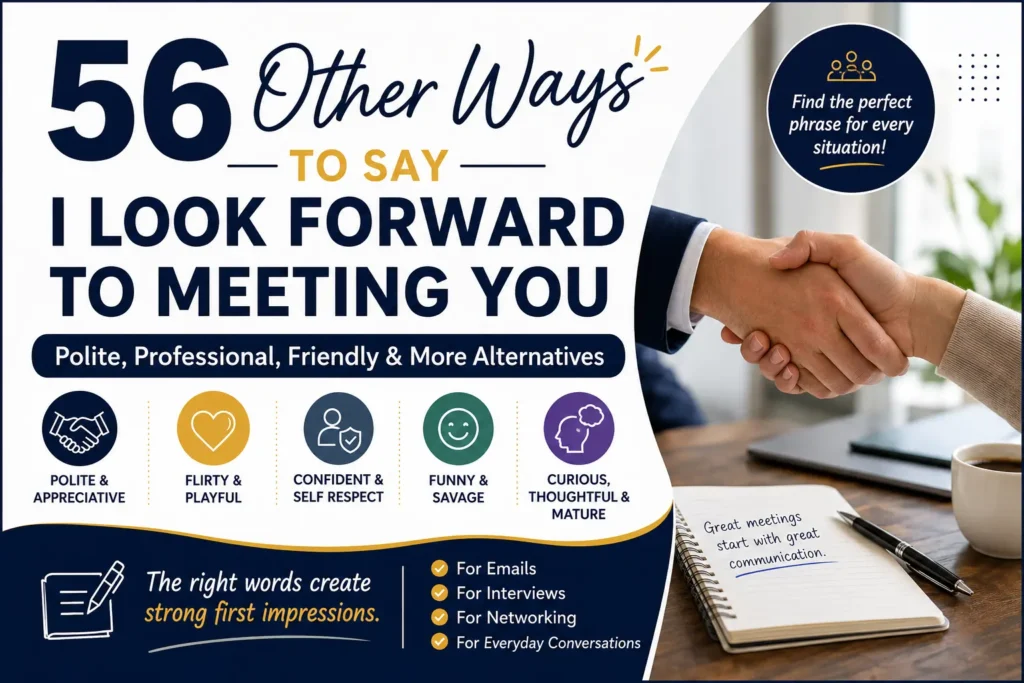 other ways to say i look forward to meeting you