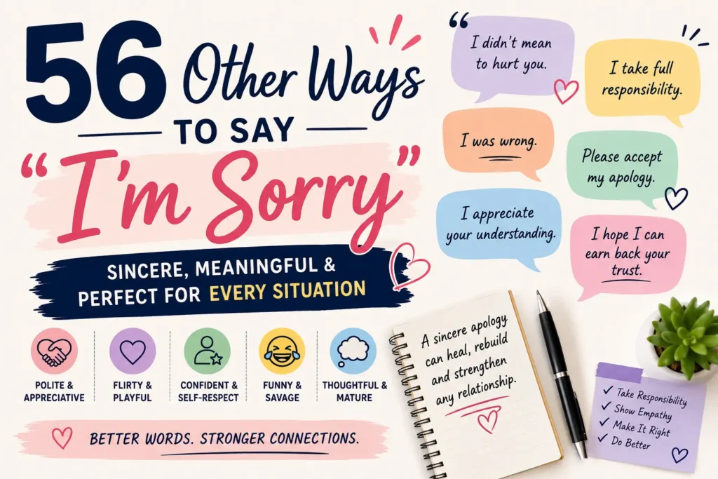 other ways to say i’m sorry