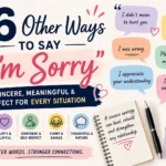 other ways to say i’m sorry