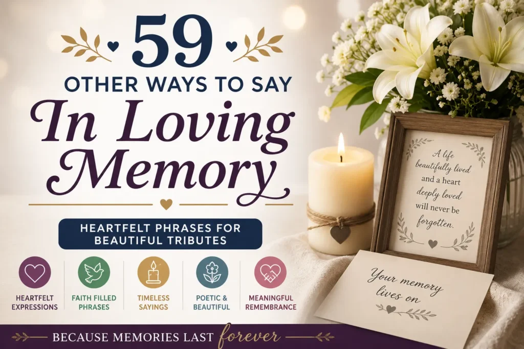 other ways to say in loving memory