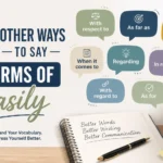 other ways to say in terms of