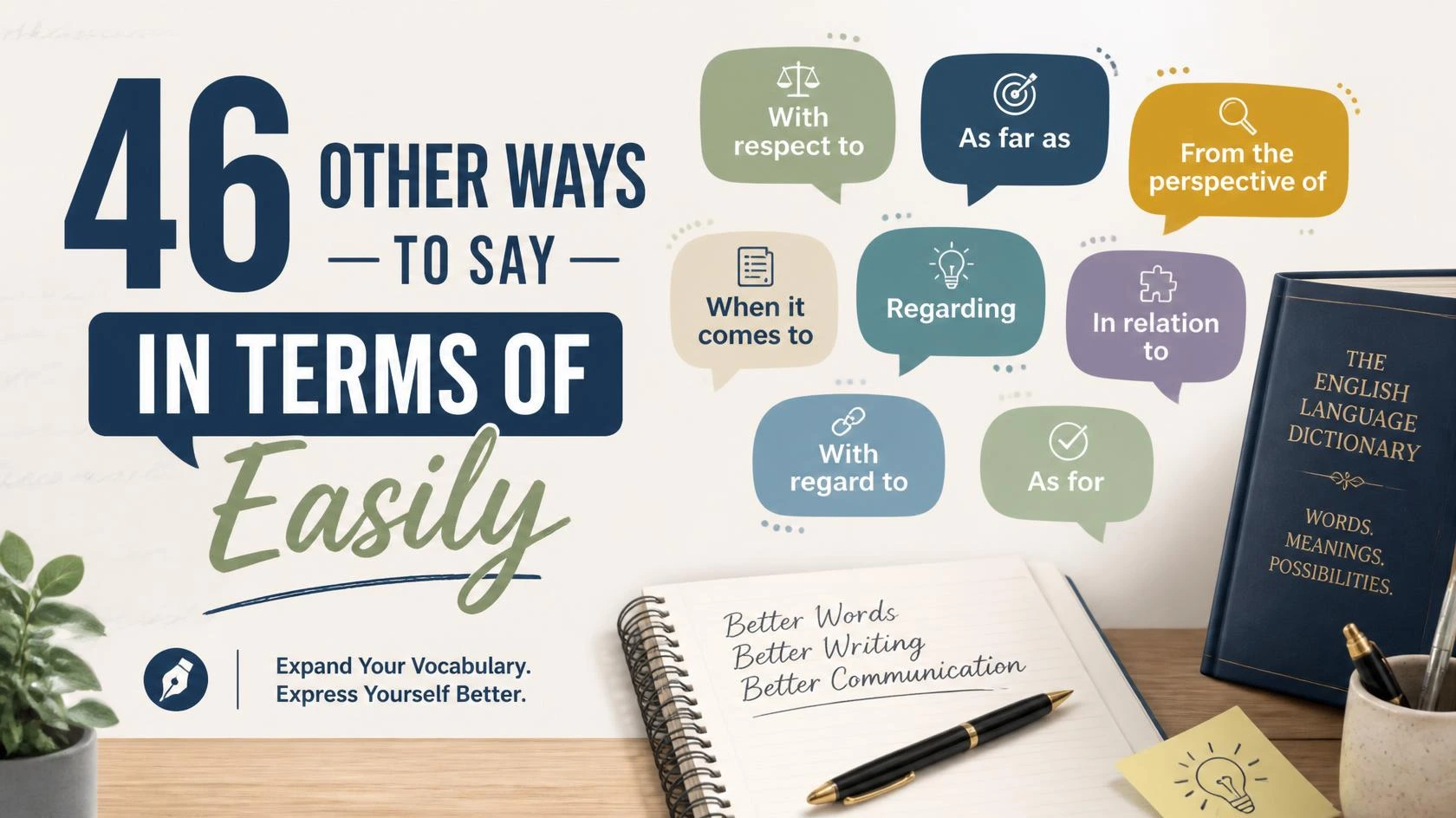 other ways to say in terms of