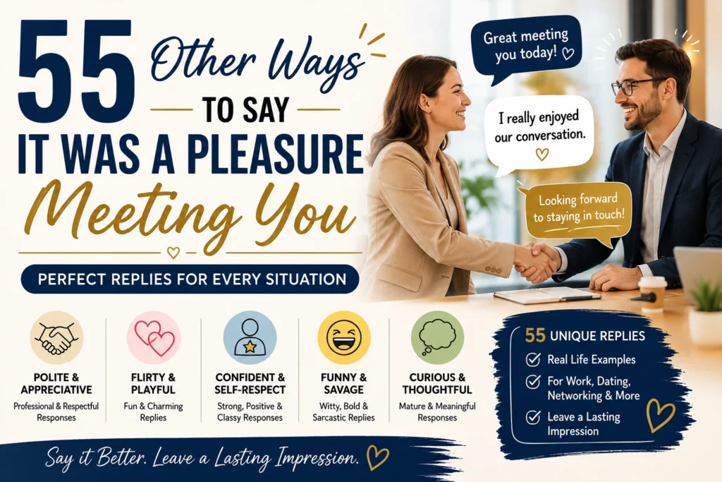 other ways to say it was a pleasure meeting you