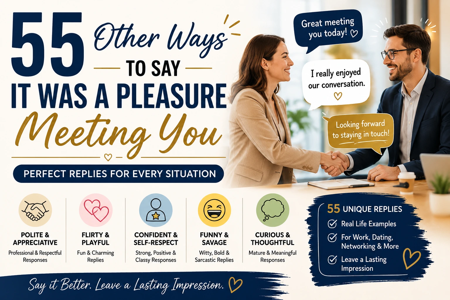 other ways to say it was a pleasure meeting you