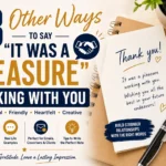 other ways to say it was a pleasure working with you