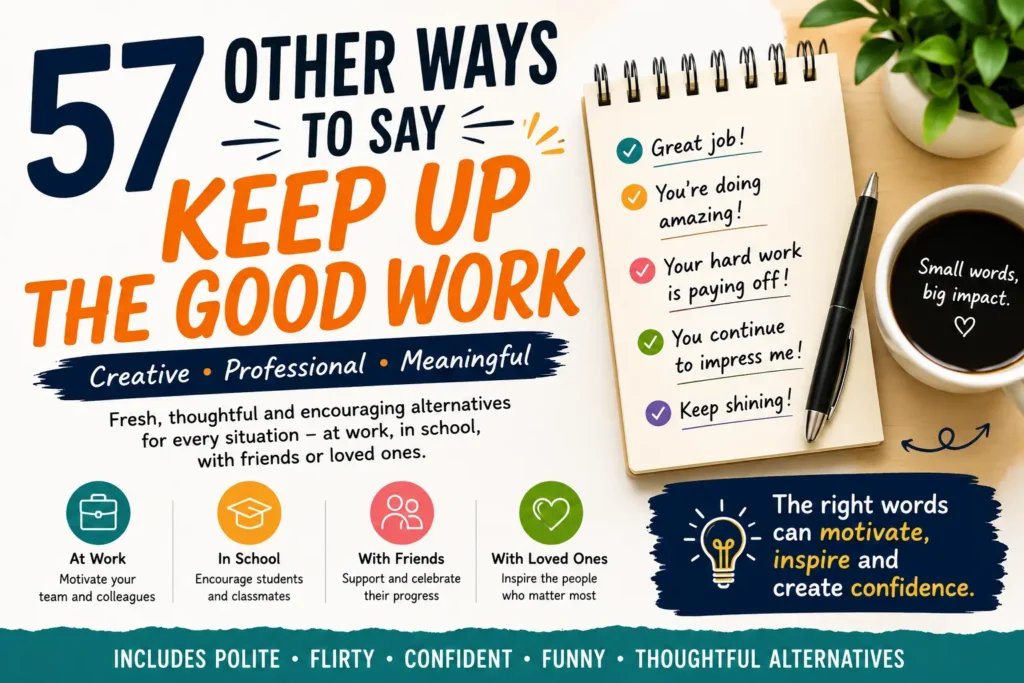 other ways to say keep up the good work