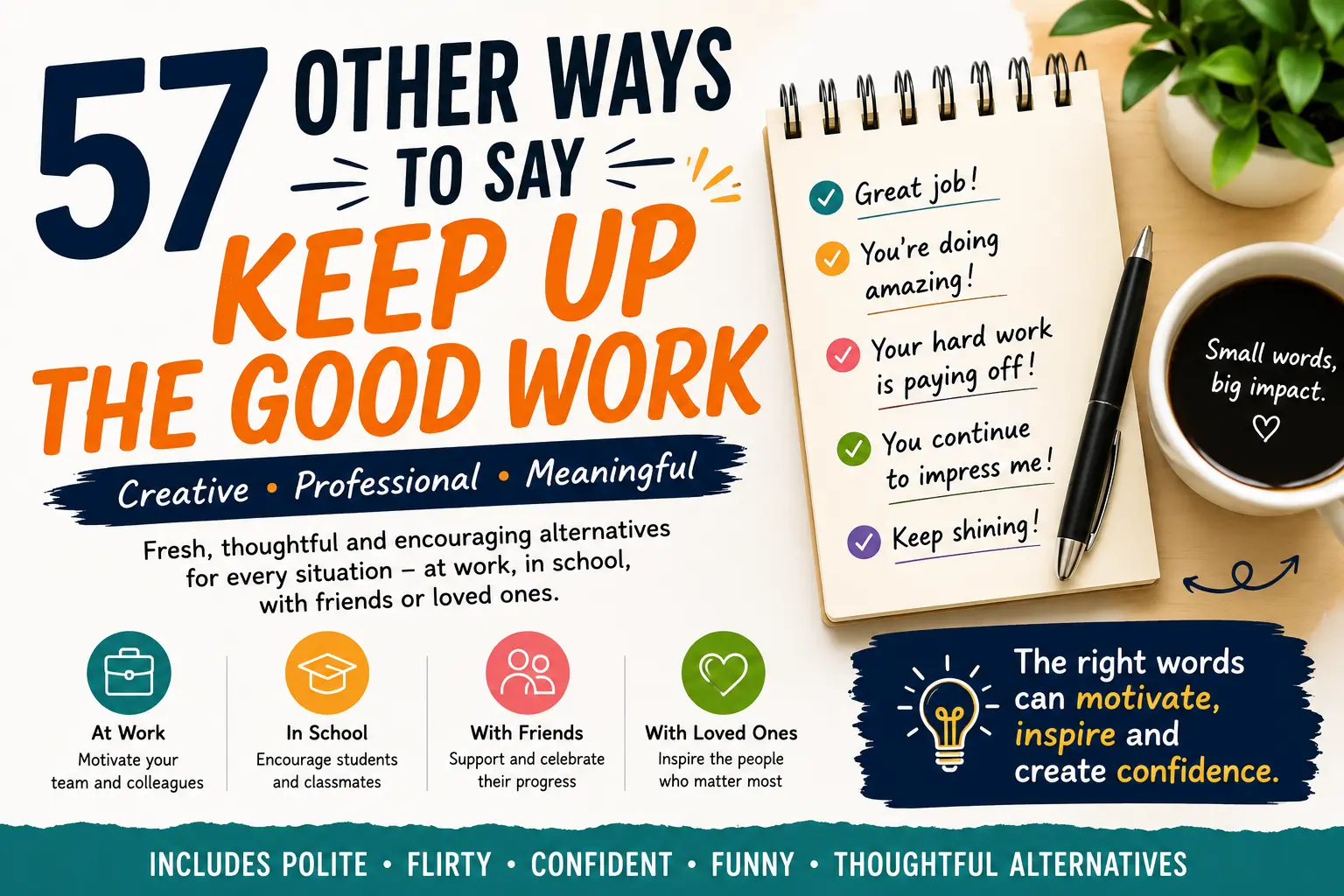 other ways to say keep up the good work