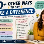 other ways to say make a difference