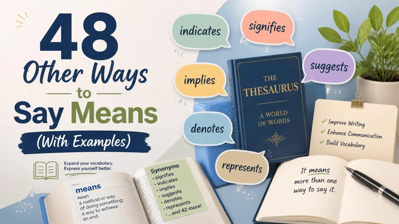 other ways to say means