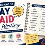 other ways to say said in writing