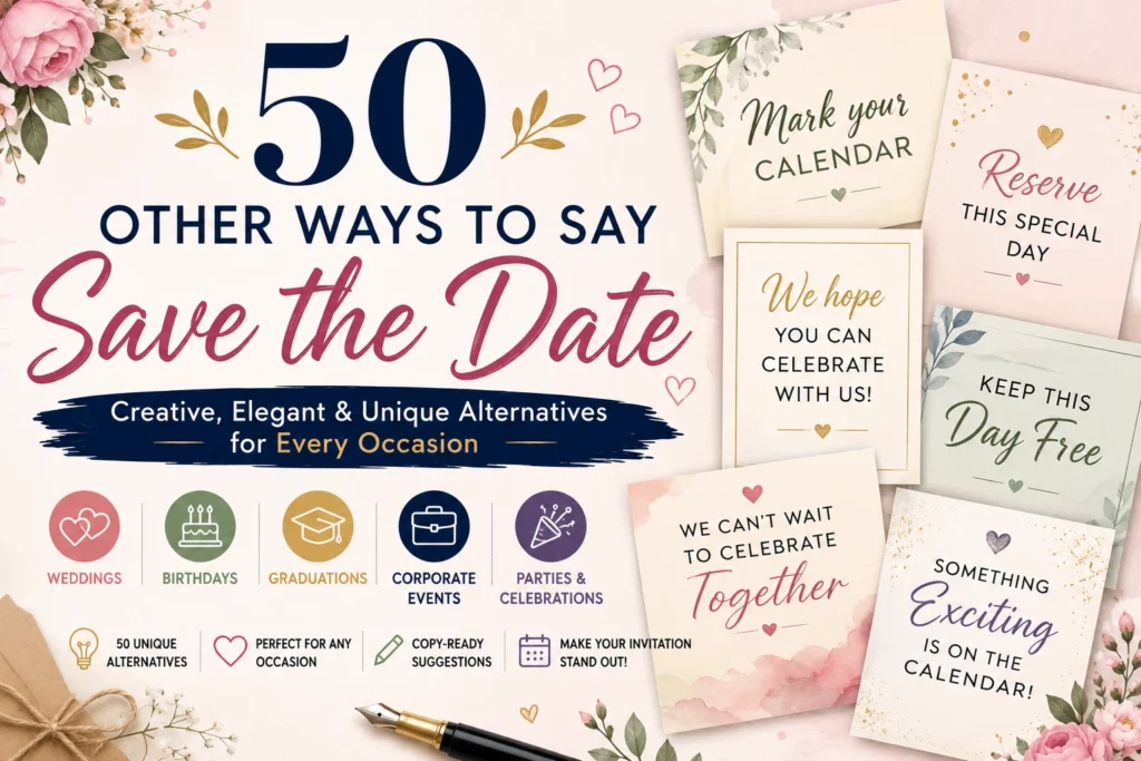other ways to say save the date