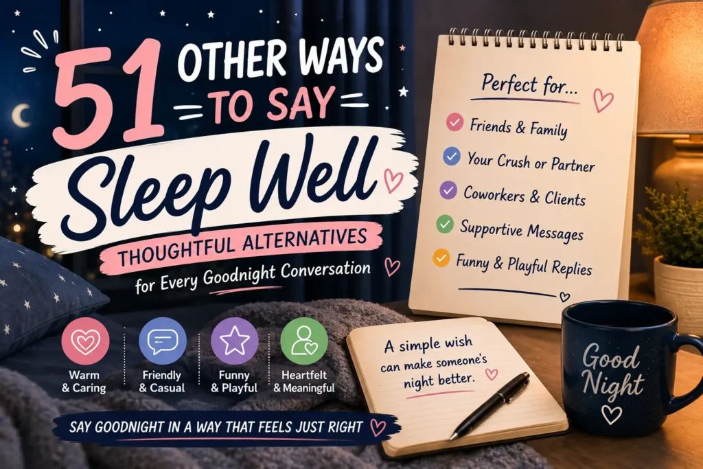 other ways to say sleep well
