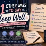 other ways to say sleep well