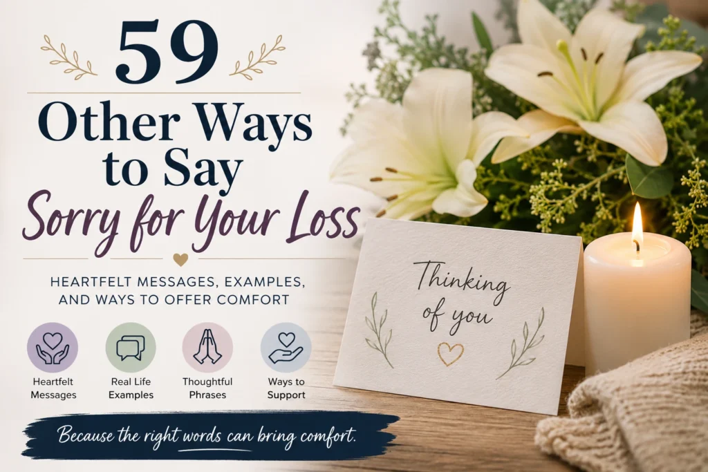 other ways to say sorry for your loss