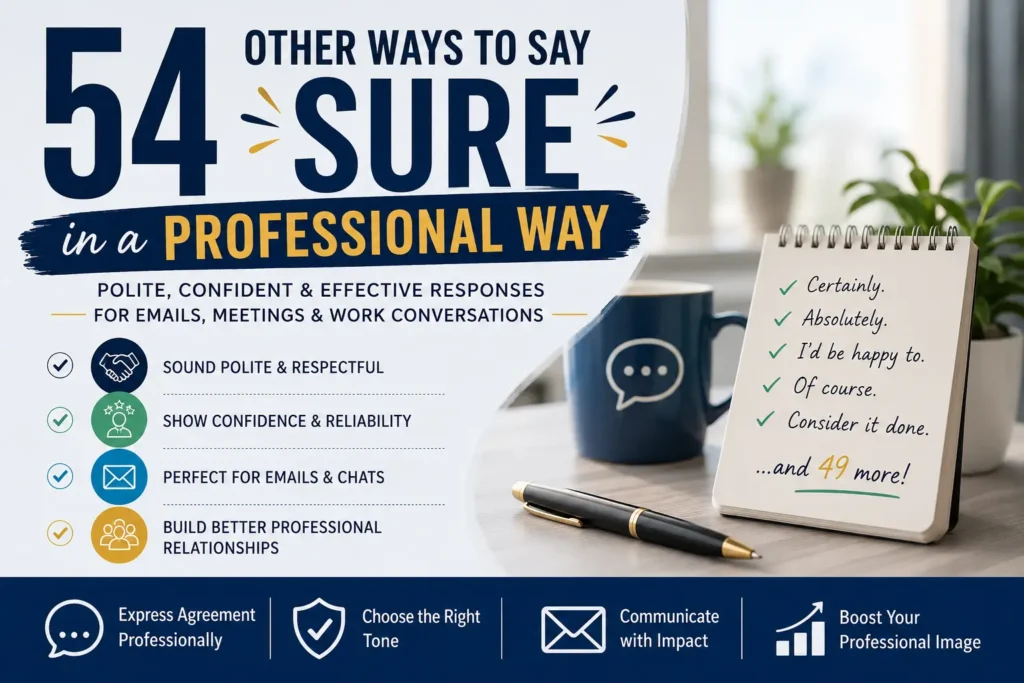 other ways to say sure in professional way