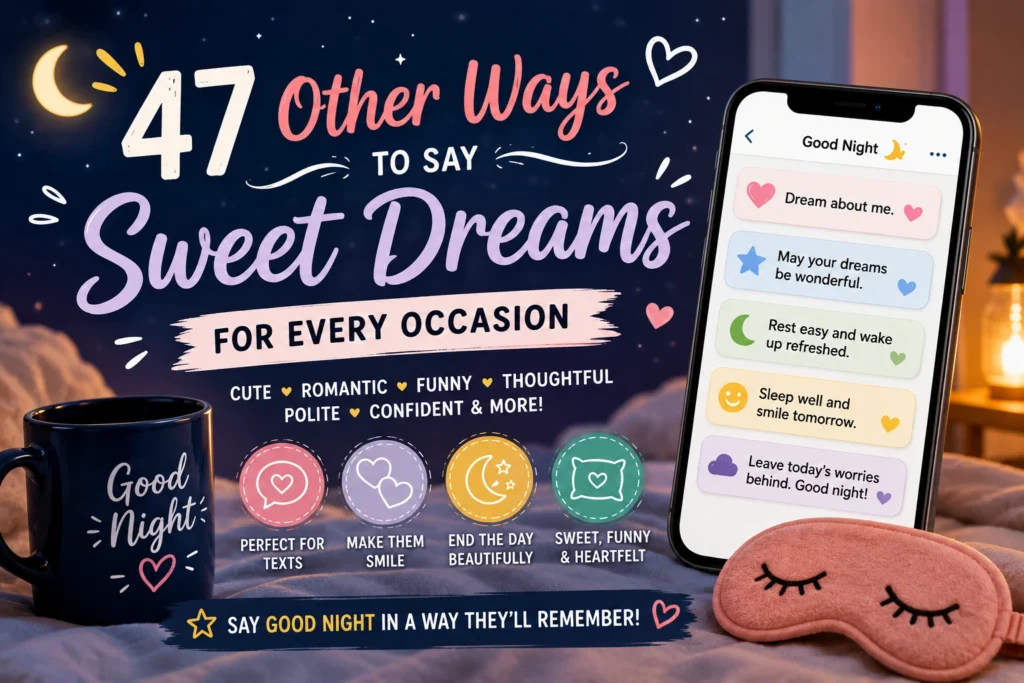 other ways to say sweet dreams