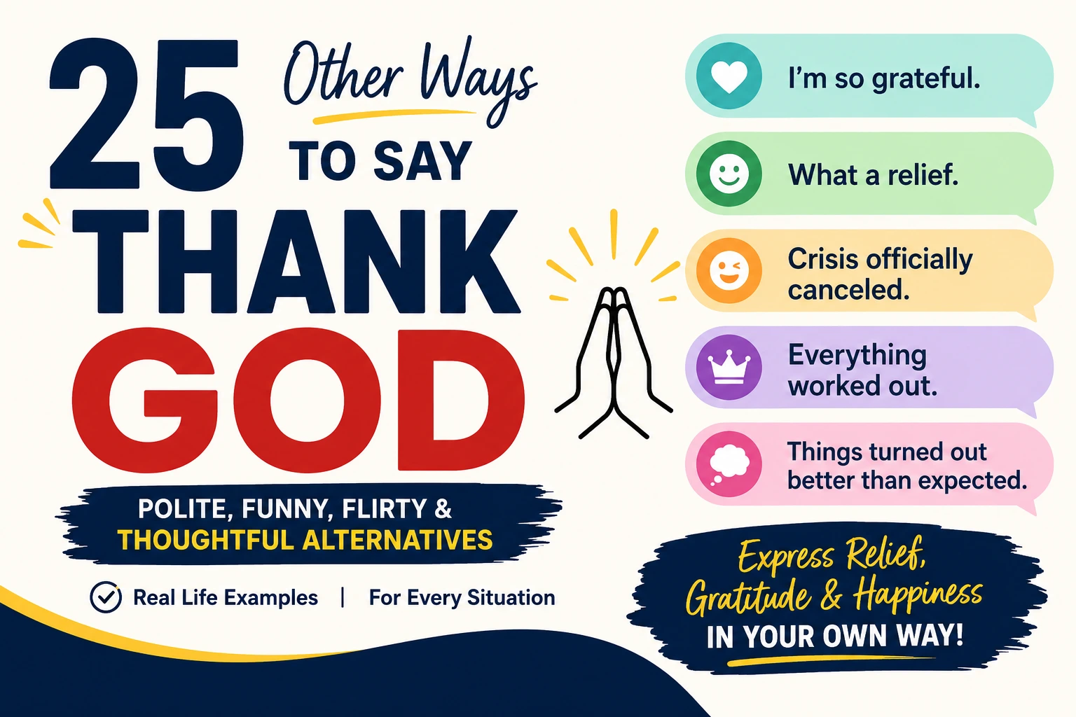 other ways to say thank god
