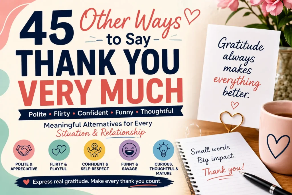 other ways to say thank you very much