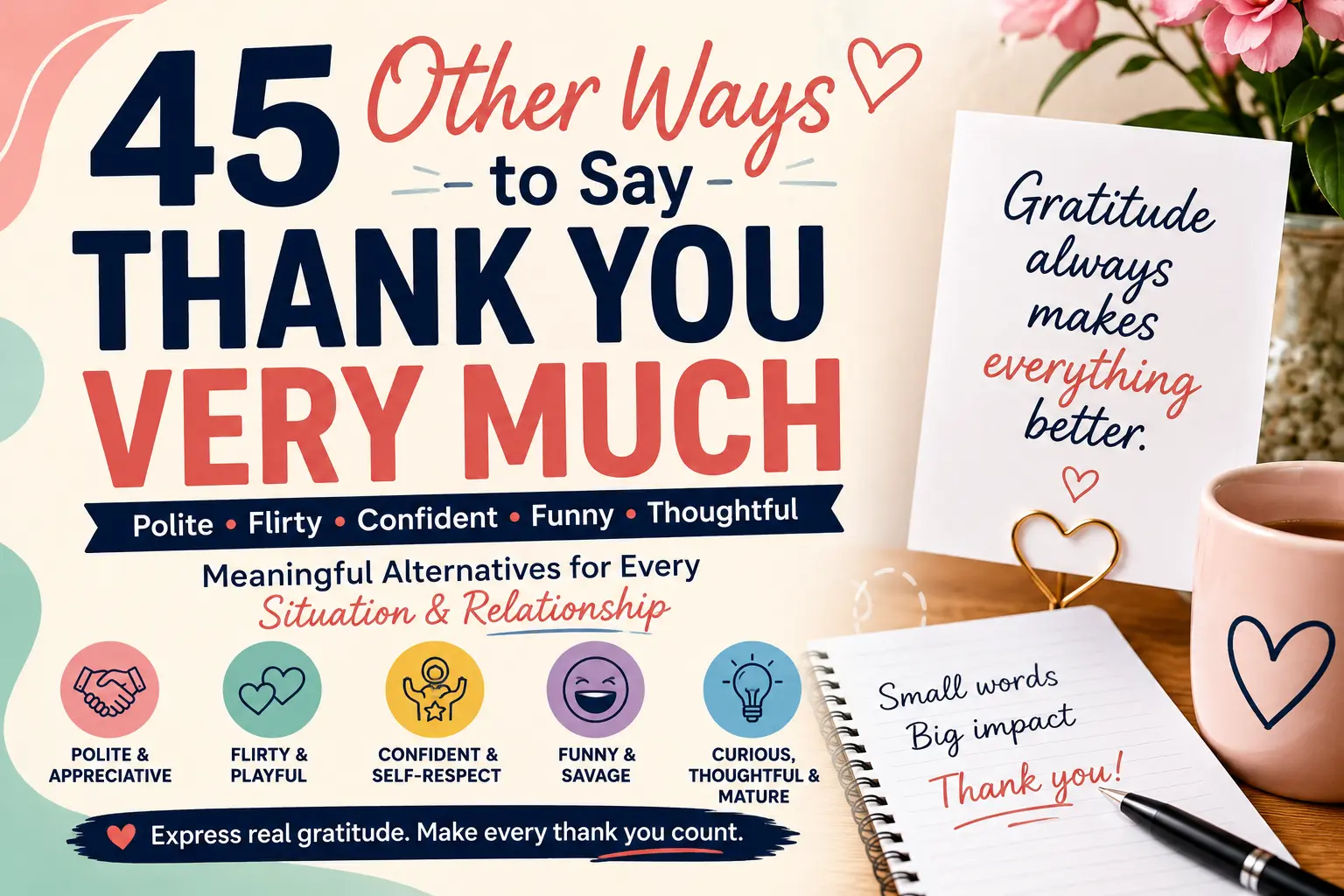 other ways to say thank you very much