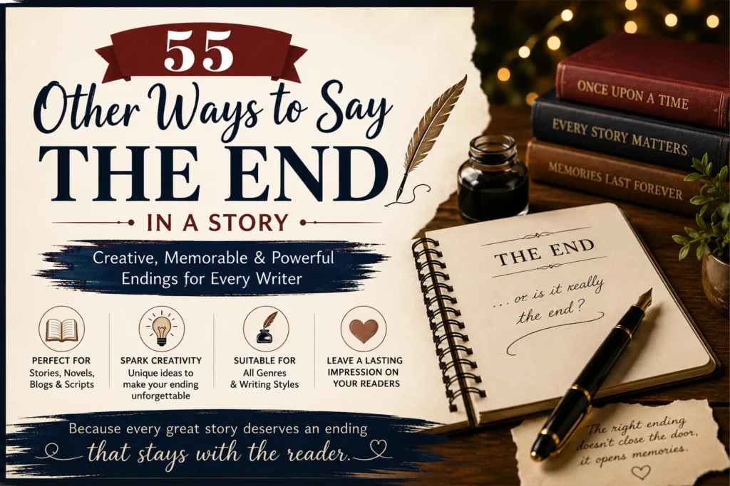 other ways to say the end in a story