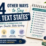 other ways to say the text states