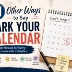 other ways to say to mark your calendar