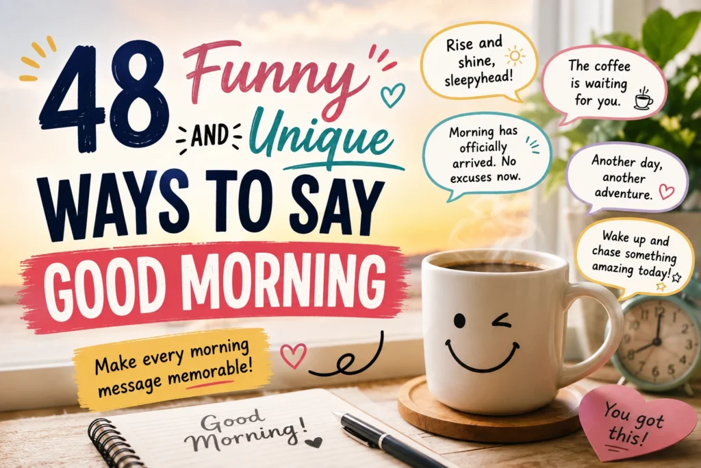 funny and unique ways to say good morning