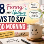 funny and unique ways to say good morning