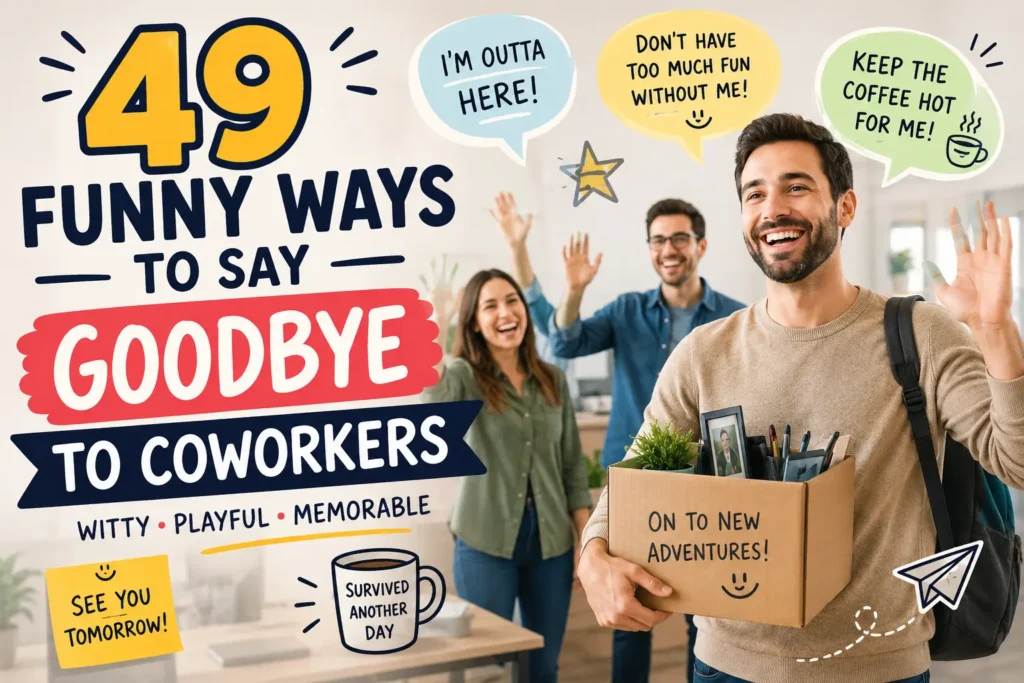 funny ways to say goodbye to coworkers