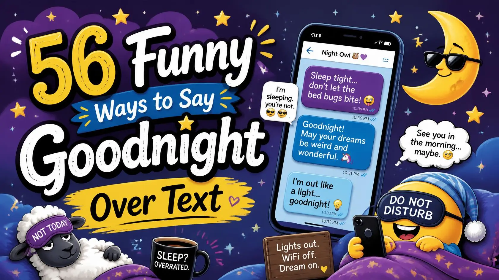 funny ways to say goodnight over text