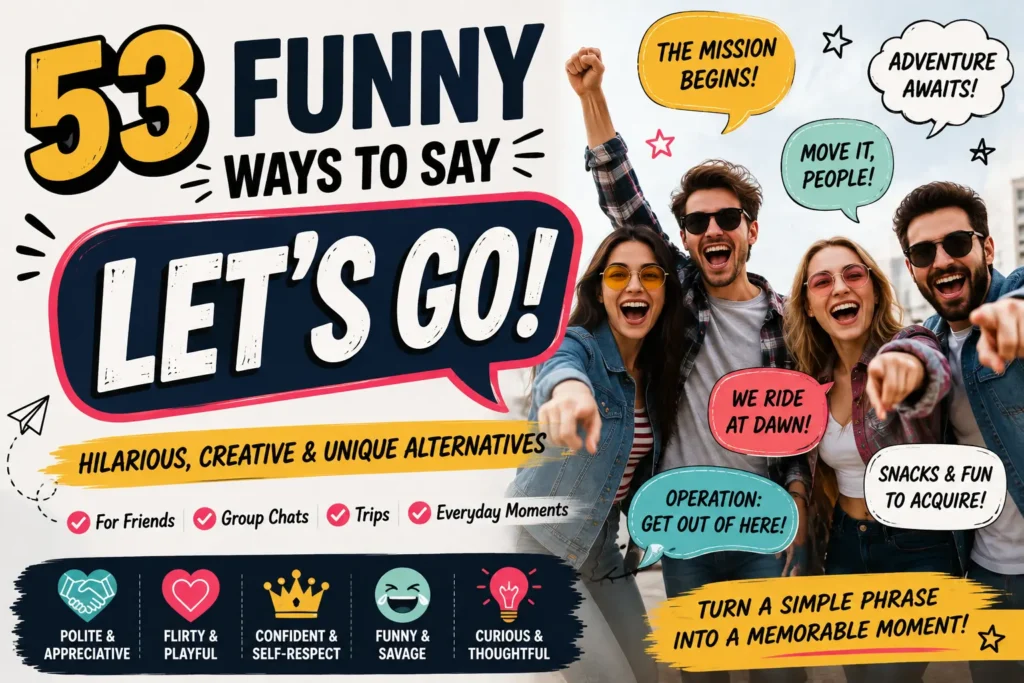 funny ways to say let’s go