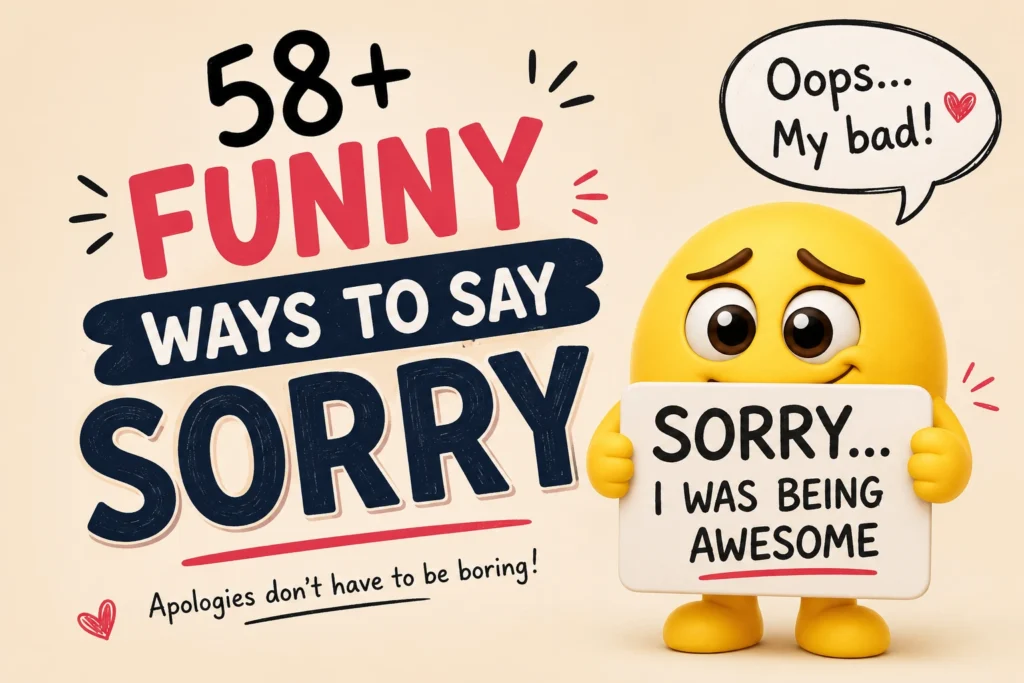 funny ways to say sorry