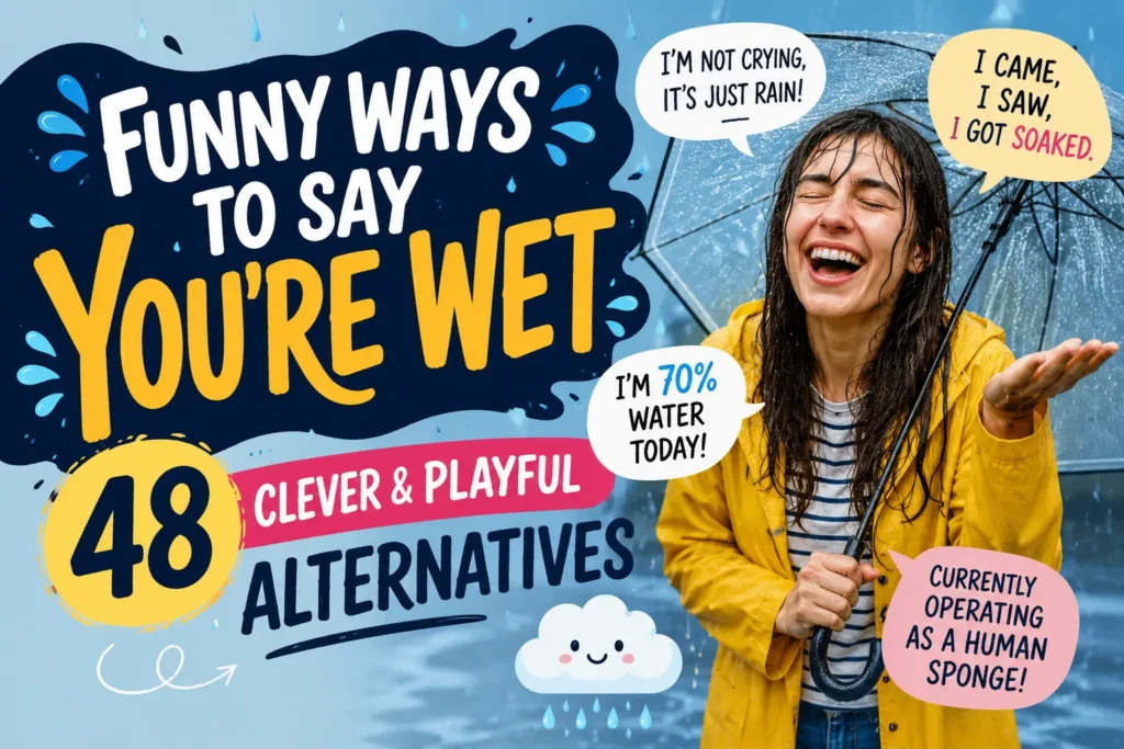 funny ways to say you’re wet
