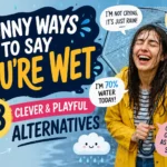 funny ways to say you’re wet