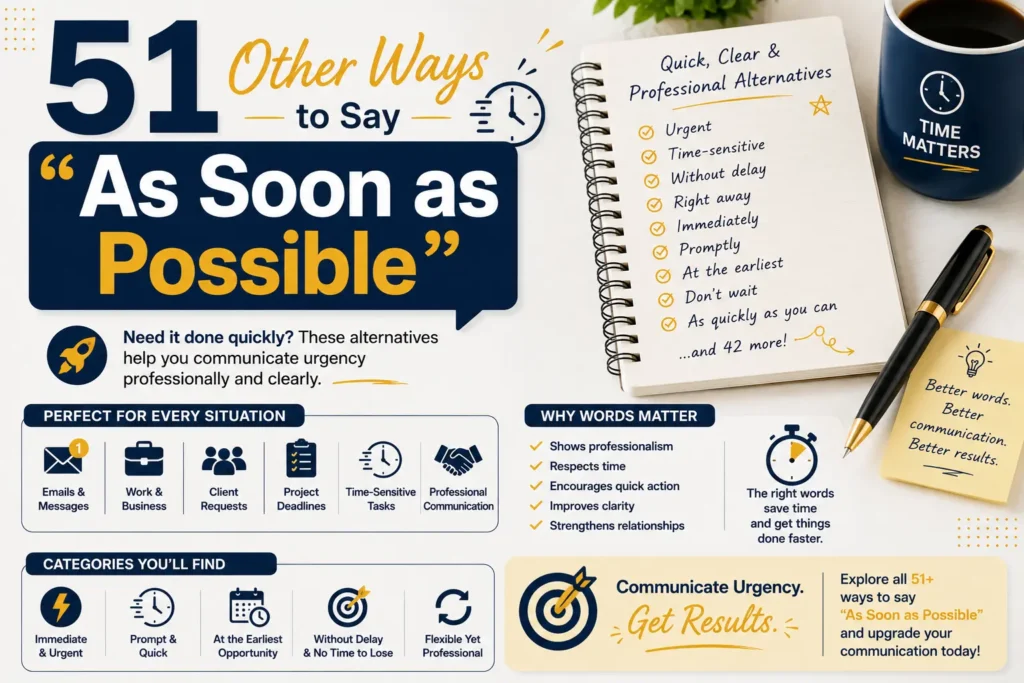 other ways to say as soon as possible