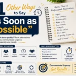 other ways to say as soon as possible
