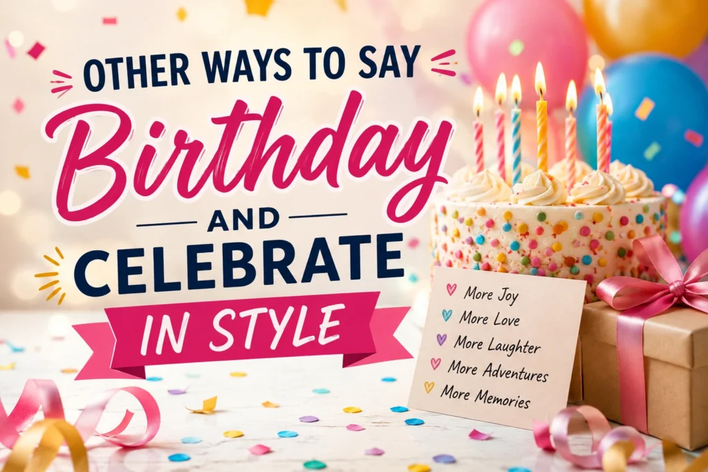other ways to say birthday and celebrate in style